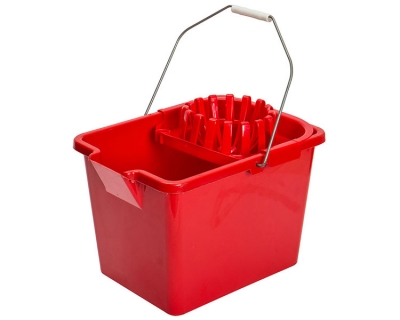 Rectangular Bucket 15 lt. with Metal Handle and Wringer